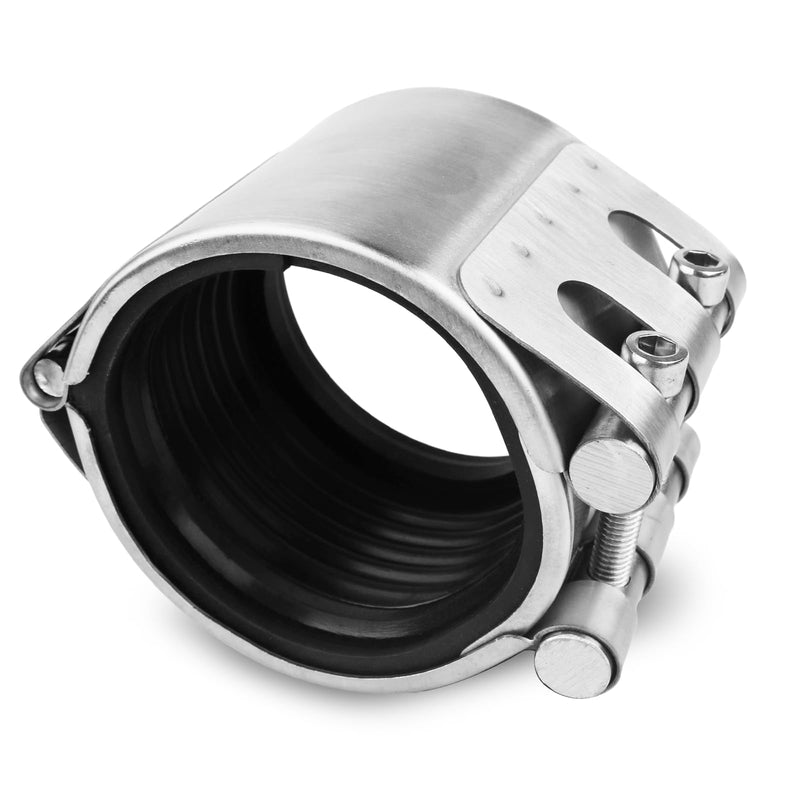 Pipe Repair Clamp Kit -3 Inch 74mm-79mm High Pressure Resistant Pipe Coupling Clamp for Plastic&Metal Pipes, Emergency Duty Leak Sealer with Stainless Steel, Quick Fix for Water/Gas/Oil Lines 3 inch /74mm-79mm
