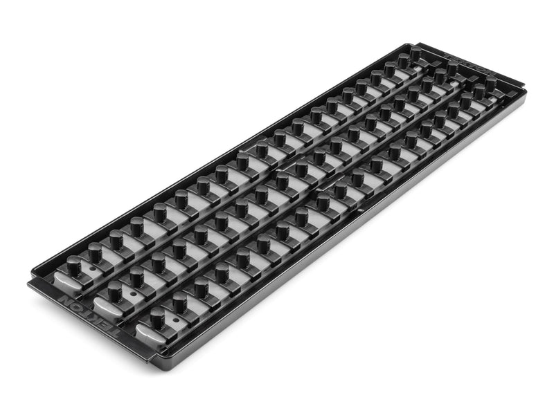 TEKTON 3/8 Inch Drive 3-Rail Socket Organizer Set, Gray (60-Tool) | OST17360 | Made in USA (60-Tool)