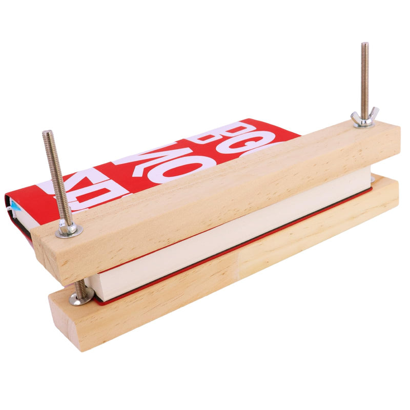GeryVtee Wooden Bookbinding Press 9.8x1.5inch Large Book Binding Tool Inch Flat Paper Press Machine Padding Press for Home, School, Office DIY Bookbinding 9.84x1.5"