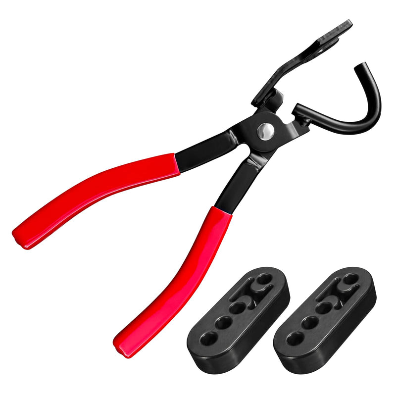 Exhaust Hanger and Rubber Bracket Separation Exhaust Pliers and 4 Hole Exhaust Hanger Rubber Kit, Universal Exhaust Insulators Muffler Hangers Removal Tool