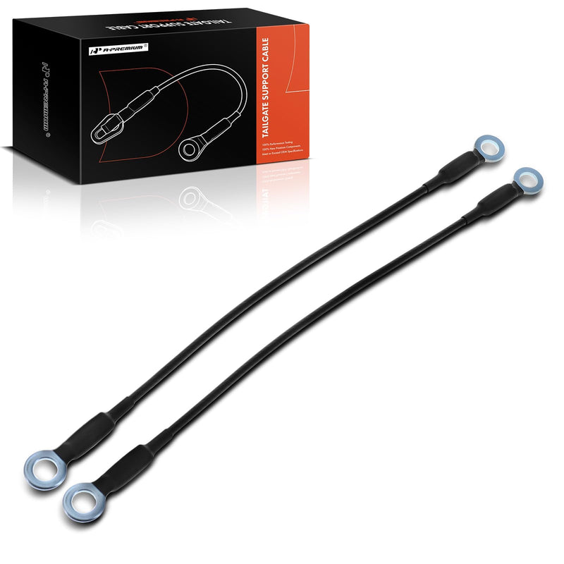 A-Premium Tailgate Support Cable Compatible with Ford Bronco 1978-1996, Bronco II 1984-1990, Gran Torino, LTD II, Ranchero, Ranch Wagon, Torino & Mercury Montego, 18 Inch, Rear Tailgate, 2-PC Set