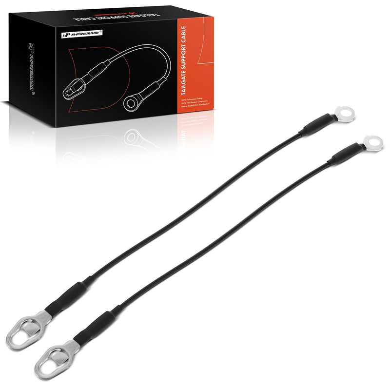A-Premium Tailgate Cable Left & Right Side Compatible with 1983-1996 Ford F-150, 1983-1997 F-250/F-350, 1997 F-250 HD, 1983 F-100, 21-1/8 Inch Tailgate Support Cable Strap, # E3TZ9943052B