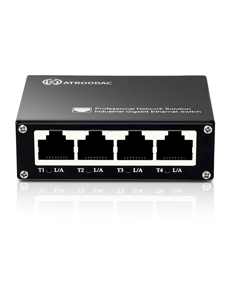 Mini Ethernet Switch 5 Ports Gigabit Switch 10/100/1000 Mbps Unmanaged Network Switch Plug & Play Office Ethernet Splitter Fanless Quiet Metal Design Network Hub Desktop Design 5-Ports(non poe),Household