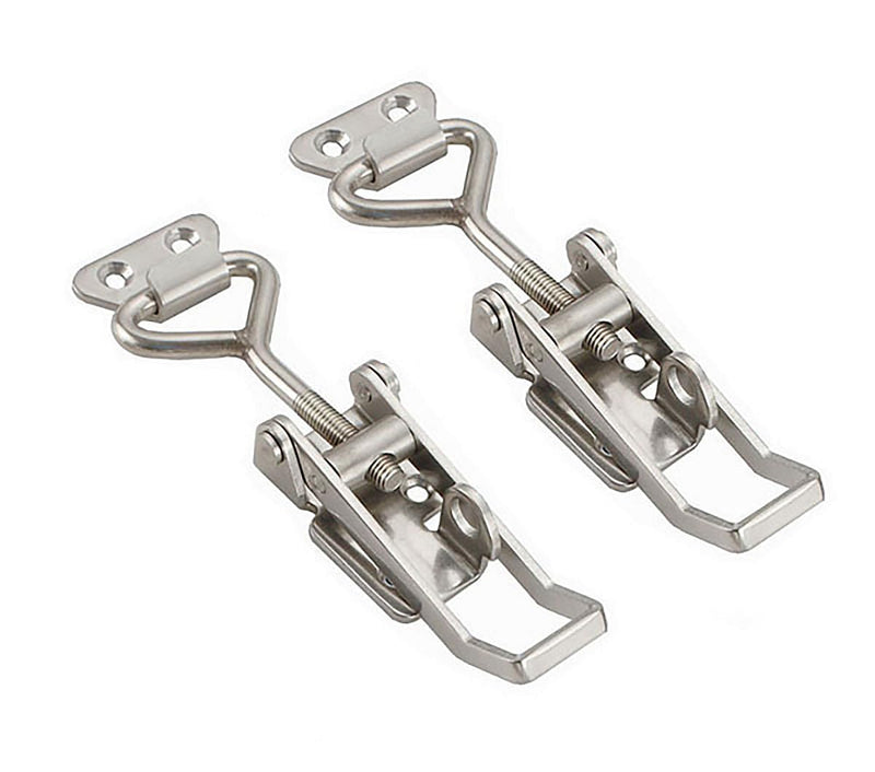 2 Pack OWACH Stainless Steel Adjustable Draw Latch Adjustable-Grip Padlockable Toggle Clamp (2 pack, Medium 3.78"~4.88") 2 pack, Medium 3.78"~4.88"