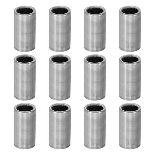 PATIKIL M10 Steel Spacers, 12 Pcs Metal Spacers Steel 10.2mm ID x 14mm OD x 40mm L Carbon Steel Spacer Screw Standoff Round for 2/5in or M10 Screw Bolts