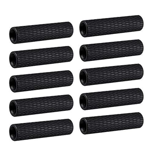 100Pcs M3X45 OD=5mm Aluminum Knurled Standoffs for RC/Drone/Quadcopter/FPV/Racing Car/Simracing/Mechanical Accessories Model Parts (Knurled Standoff 45mm,Black,100) Knurled Standoff 45mm 100