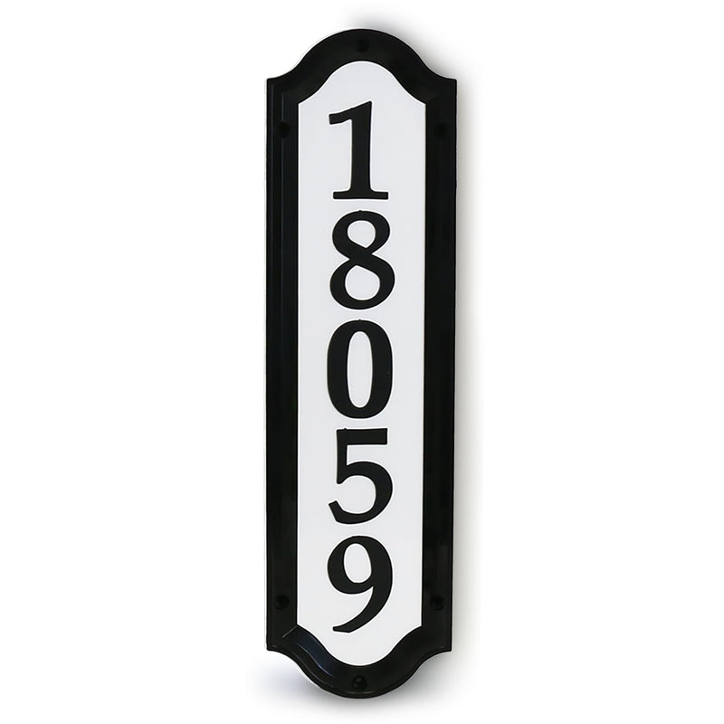 SmartSign Home Address Sign with Self Adhesive Numbers, 16" x 4.5", Plastic Frame with Reflective Face, 2” Self-Adhesive Plastic Numbers, Includes Alignment Templates and Hardware, Made in USA