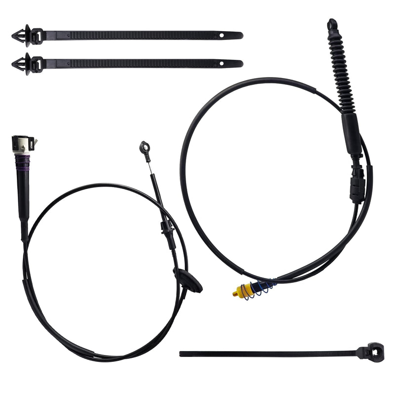 12477640 Gear Shifter Cable for Chevy Classic 1999-2007 Silverado 1500 2500 3500,Automatic Transmission Shift Cable for GMC Sierra 1500 2500 3500,Gear Shifter Control Cable 2pcs Replace 905-144 12477640