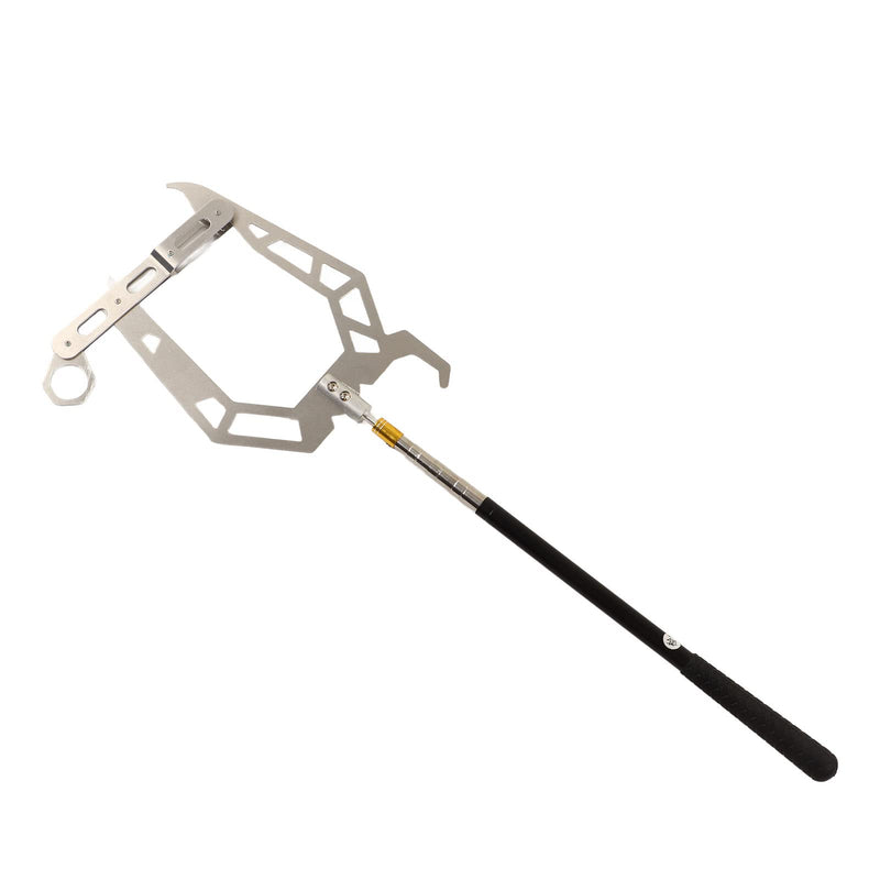 Boat Mooring Rope Threader Tool with Telescopic Rod, U-Type Stainless Steel Dock Line Guide Hook for Light Docking Rope Threading at Marinas and Docks