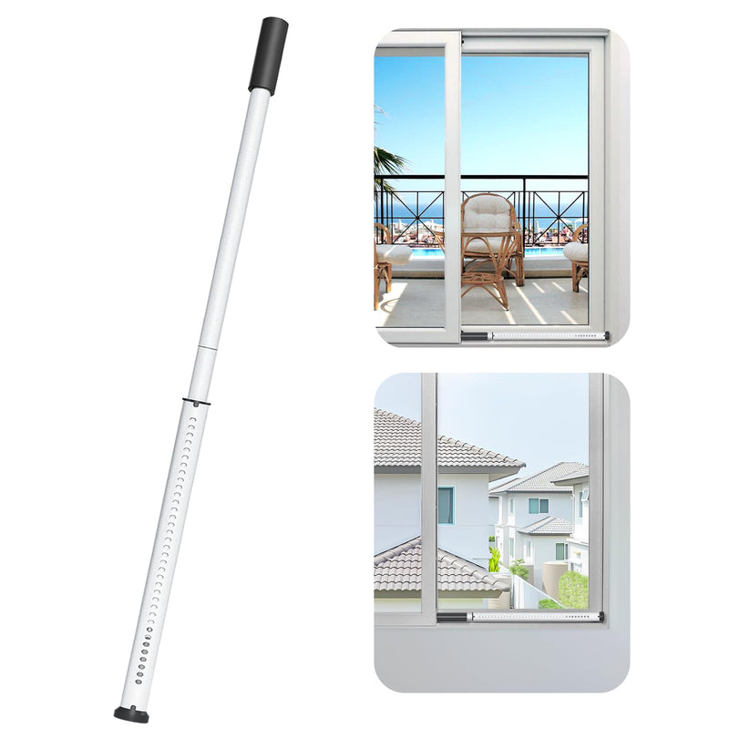 AceMining Sliding Door Security Bar,Heavy Duty Sliding Patio Door Lock Bar, 20-50inch Adjustable Multi-use Window Security Bars, Sliding Door Stopper,White,1Pack 1 Pack White