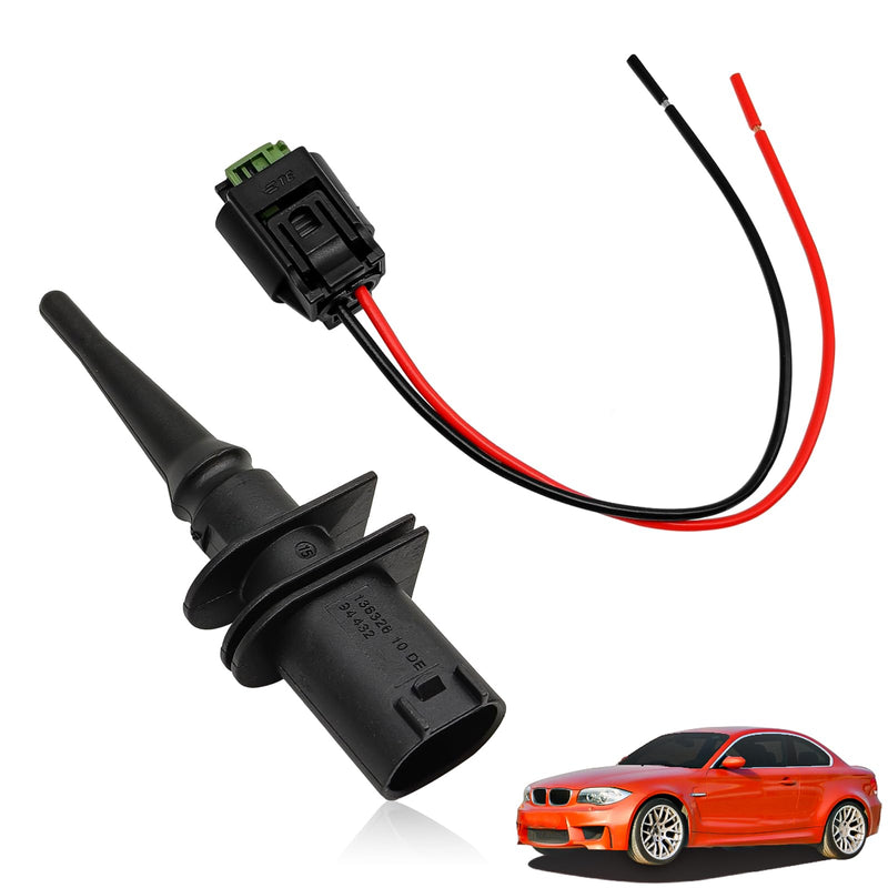 Outside Ambient Air Temperature Temp Sensor - Connector Pigtail Plug Compatible with BMW M3 M5 M6 X3 X5 X6 Z4 Z8 128i 323i 325i 328i 330Ci 528i 530i 550i Mini Cooper 65816905133 65816905050