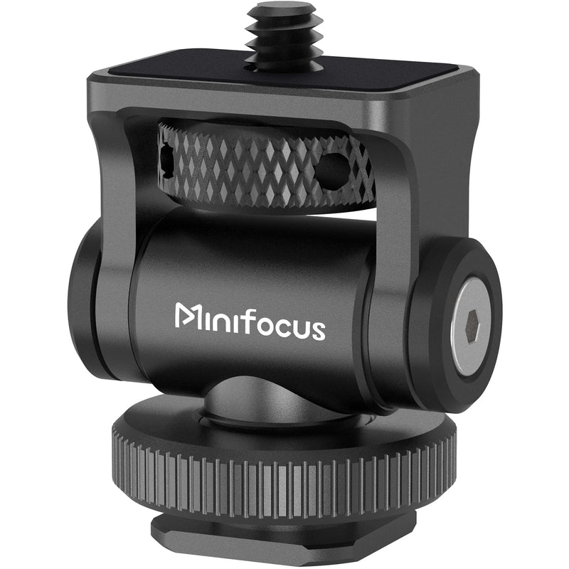 MINIFOCUS Camera Monitor Mount with Cold Shoe, 1/4" Screw for 5" & 7" Field Monitor, 160 Tilt Adjustable Holder for LED, Flash and Video Shooting Photography Accessories