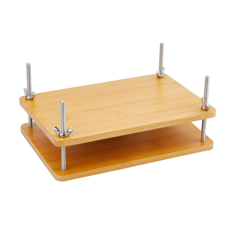 DICOSMETIC Book Press Bamboo Book Press Bookbinding Stable Book Binding Tool Manual Paper Press Handmade Book Binding 2 Floor Portable Book Binding Kit for DIY Bookbinding Easy Assemble (8.66"x5.94") 220x151x8mm