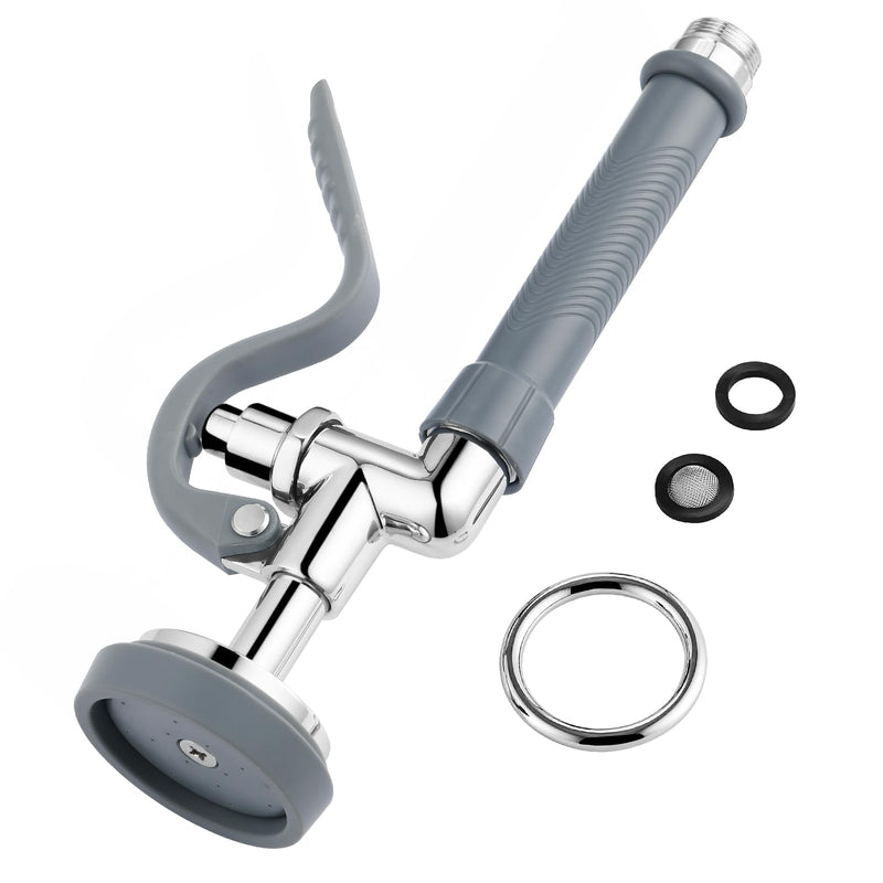 Pre Rinse Sprayer Valve with Handle Grip Assembly (Grey) Gray