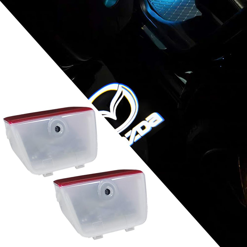 2Pcs Compatible for Mazzda 6 2018-2021 Non-Fading Car Door Logo Projector Lights LED Door Courtesy Welcome Ghost Shadow Light Puddle Lamp (mzda, fit for mazzda 6 2018-2021) mzda
