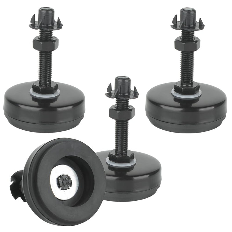 Heavy Duty 1102 lb Leveling feet 2.36" Dia Base,M10 Thread | Suitable for Adjusting Furniture, Tables, Workbenches, Machinery Equipment, Cabinets, Etc（D60xM10x50,4 Pack, black）