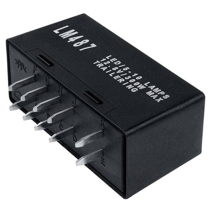 LM487 LED Flasher Turn Signal Relay for Chevy Silverado GMC Cadillac Hummer 03-07, 10383321 15231201 LED Blinker Module Hazard Warning LED Flasher GM