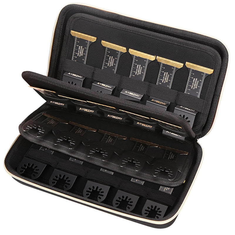 Tourmate Hard Storage Case for 30 PCS Titanium Oscillating Saw Blades Metal Cutting,Travel Case for 1-70 PCS Universal Multitool Blades - Applicable Brands TrivdPro/KELIN/AMZWEI/Bionso(Only Box) Black