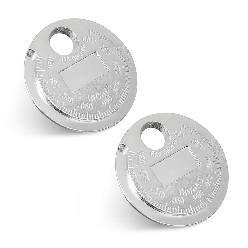 2 PCS Spark Plug Measuring Tool, Measuring Wire Spark Plug Gap Gauge Tool Scaled from 0.020 to 0.100 Inch, Spark Plug Gauge Gap Tool, Universal Gap Measuring Tool Car Accessories 2 PCS
