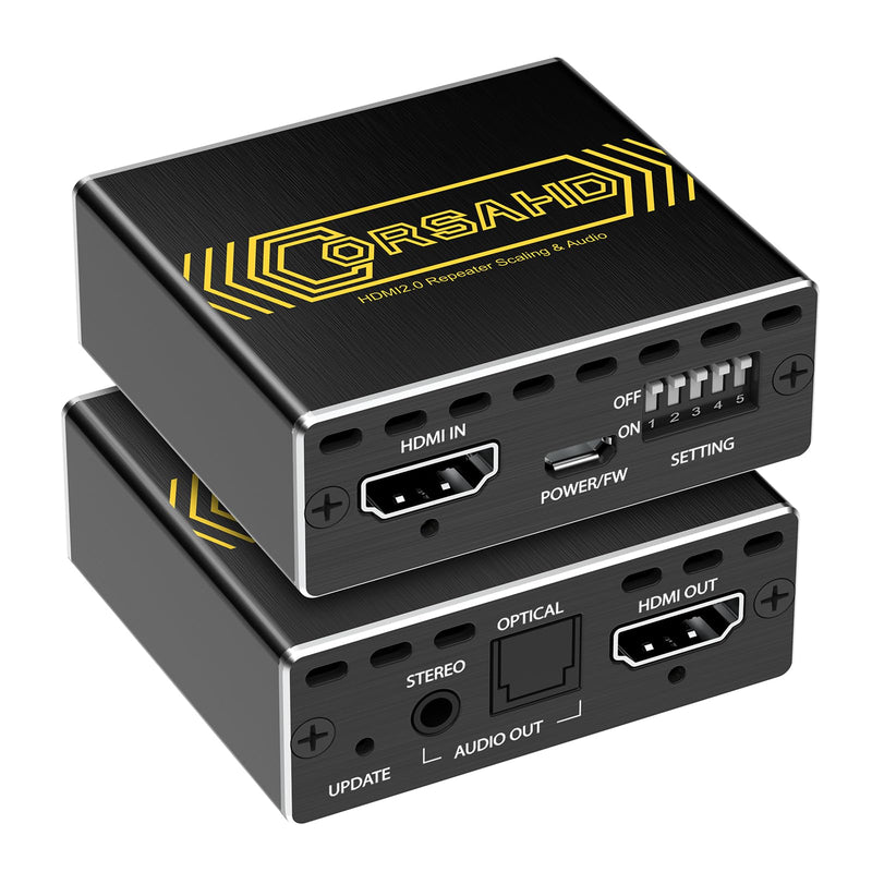 4K@60Hz HDMI 2.0 Audio Extractor Converter,HDMI to SPDIF Optical 7.1/5.1CH,Stereo 3.5mm,Supports Scaler,CEC,Dolby Digital Audio De-embed,HDCP 2.2/2.3 Bypass,for PS5,Xbox