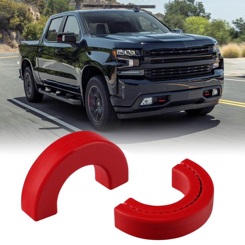 Tow Hook Covers Fit for Chevy Silverado 1500 2007-2025/GMC Sierra 1500 2007-2018, Customized Car Tow Hooks Compatible with Chevrolet Silverado 1500 Accessories 2007-2025 (Red) Red