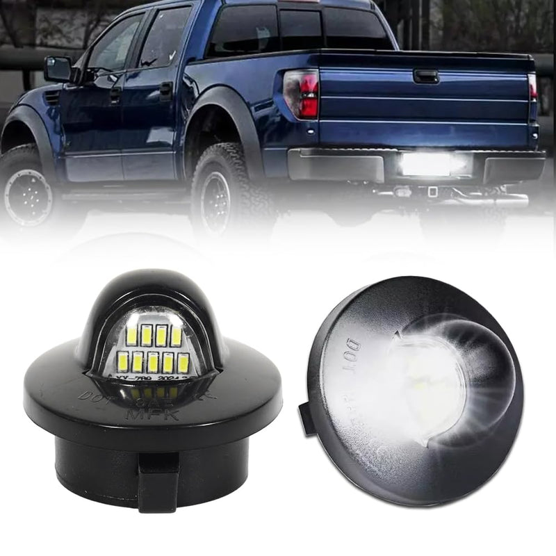 LED License Plate Light for Fo-rd F150 F250 F350 F450 F550 Superduty Bronco Excursion Ranger Expedition Explorer Pickup Truck, F150 Bronco Ranger Led Rear Tag Lamp, 6000K White Lights, 2 PCS Black