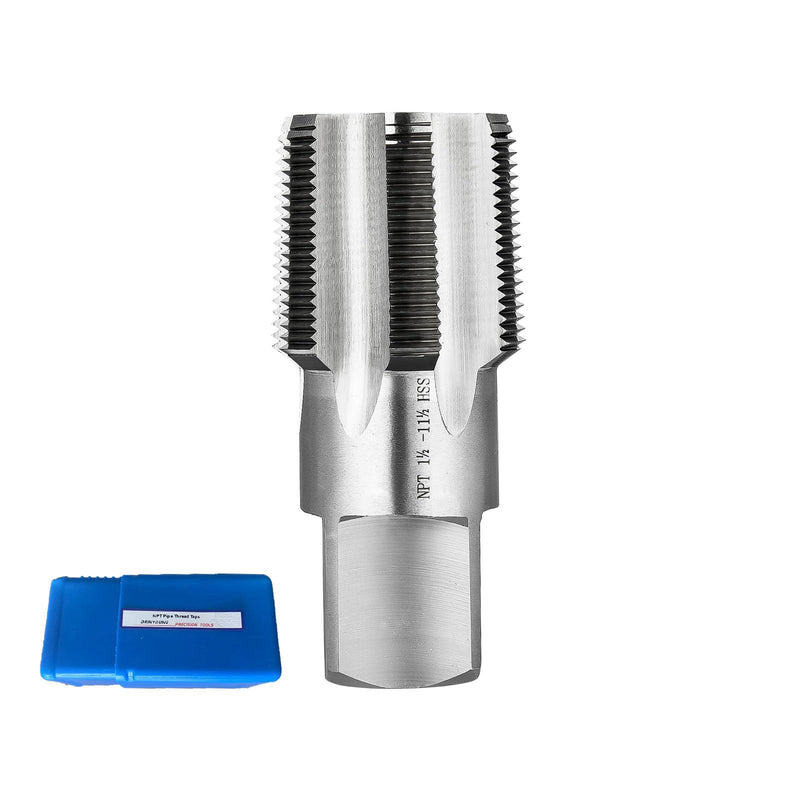 1-1/2"-11-1/2" NPT Pipe Thread Taps (1) - High Speed Steel - Straight Fluted - Extended Shank 1-1/2"-11-1/2 NPT