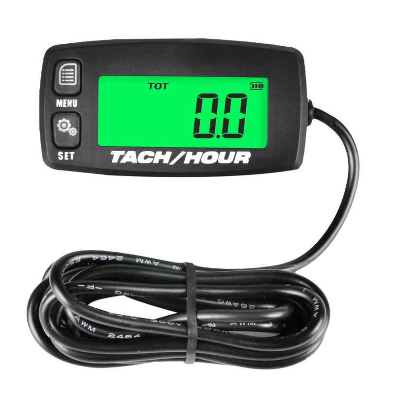 Digital Tachometer, Digital Hour Meter, Used for Lawn mowers, Motorcycles, Tractors, generators, Outboard ATVs, Snow blowers, etc., Maintenance Reminders,Replaceable Battery