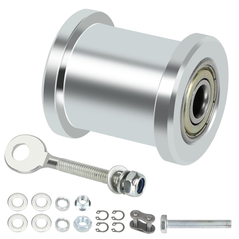 Mini Bike Chain Tensioner with 1-3/4" Roller Compatible with Baja DB30 Blitz Motovox Mbx10 Mbx11 Predator 79cc 97cc 98cc 100cc 2.5hp 3.0hp Mini Bike Parts Chain Adjuster chain tensioner+chain adjuster
