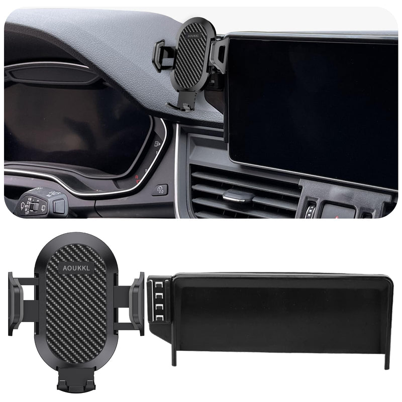 Car Phone Holder with Glasses Case Fits for Audi A4 2017-2019/Q5 2018-2020 Accessories(Only fit for 8.3-Inch Screen),Thick Cases Friendly,Cell Phone Mount for 4.7-7 in Phones A4 2017-2019/Q5 2018-2020(8.3 in Screen)