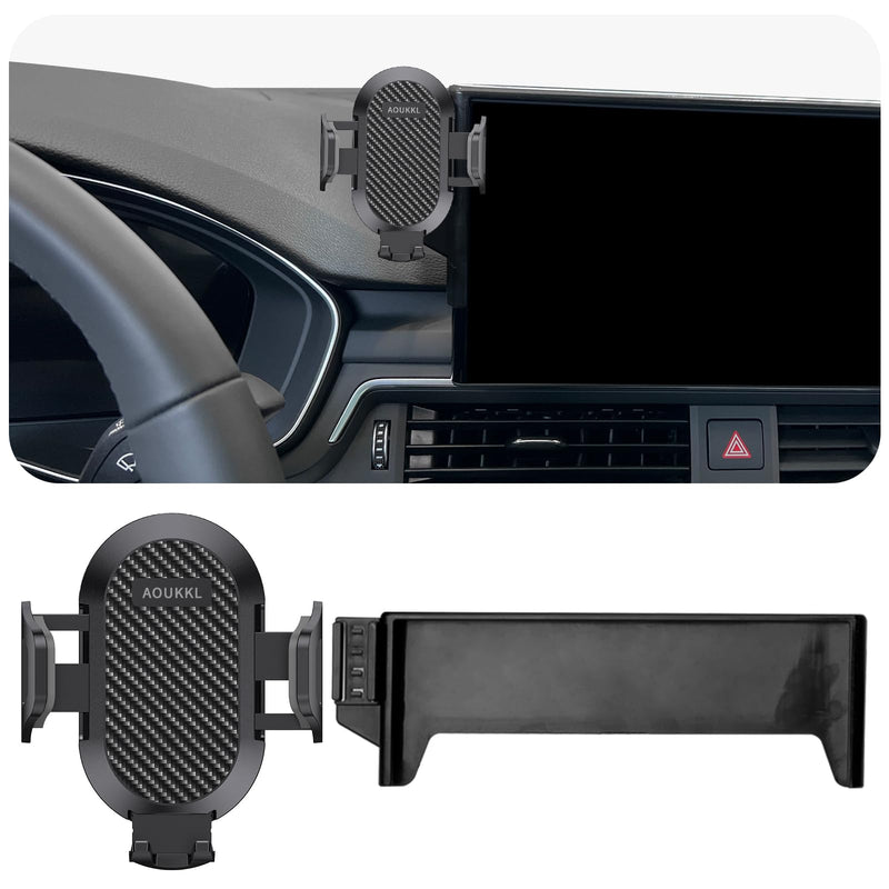 Car Phone Holder with Glasses Case Fits for Audi A4 2020-2024/A5 2020-2024/Q5 2021-2024 Accessories(Only fit for 10.1-Inch Screen),Thick Cases Friendly,Cell Phone Mount for 4.7-7 in Phones A4 A5 2020-2024/Q5 2021-2024(10.1 in Screen)