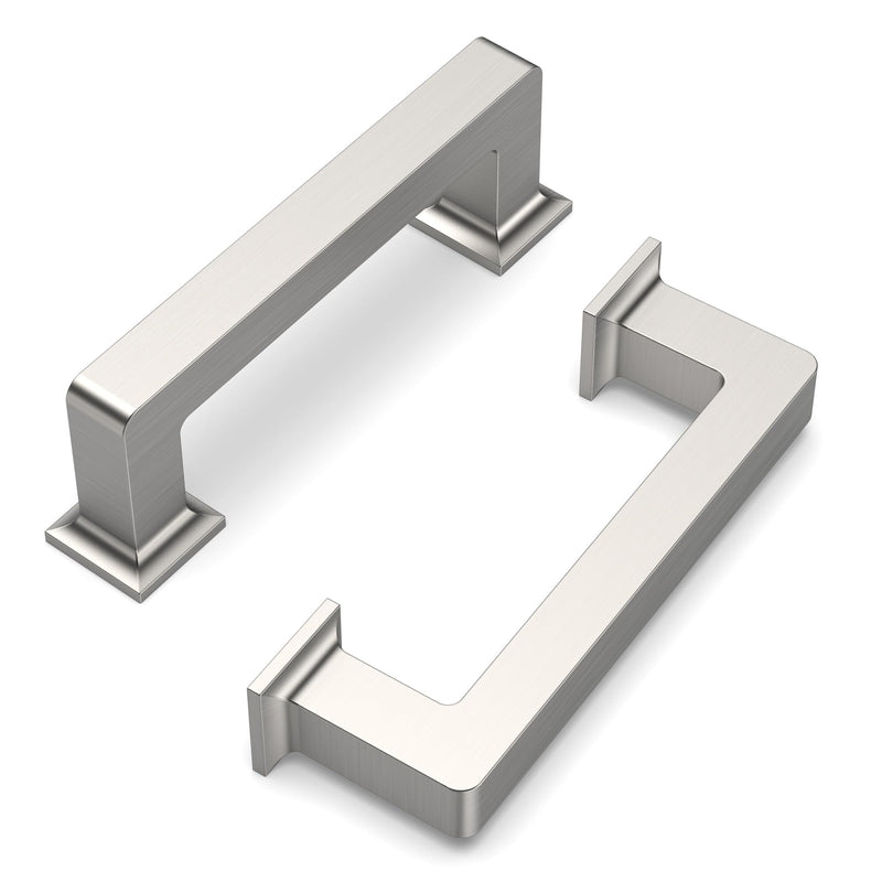 FILTA 3 Inch(76mm) Hole Centers Brushed Nickel Cabinet Pulls(Set of 10),Silver Cabinet Pulls Zinc Alloy Kitchen Cabinet Handles Cabinet Hardware for Cabinets Cupboard Drawer 3 inch Hole Center 10-Pack