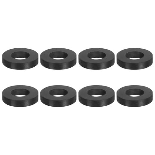uxcell 8Pcs 2" OD x 1" ID x 3/8" Thick Round Rubber Washers Flat Rubber Spacer Bushing for Home Appliances Cars Boat Accessories 2" OD x 1" ID x 3/8" Thickness 8