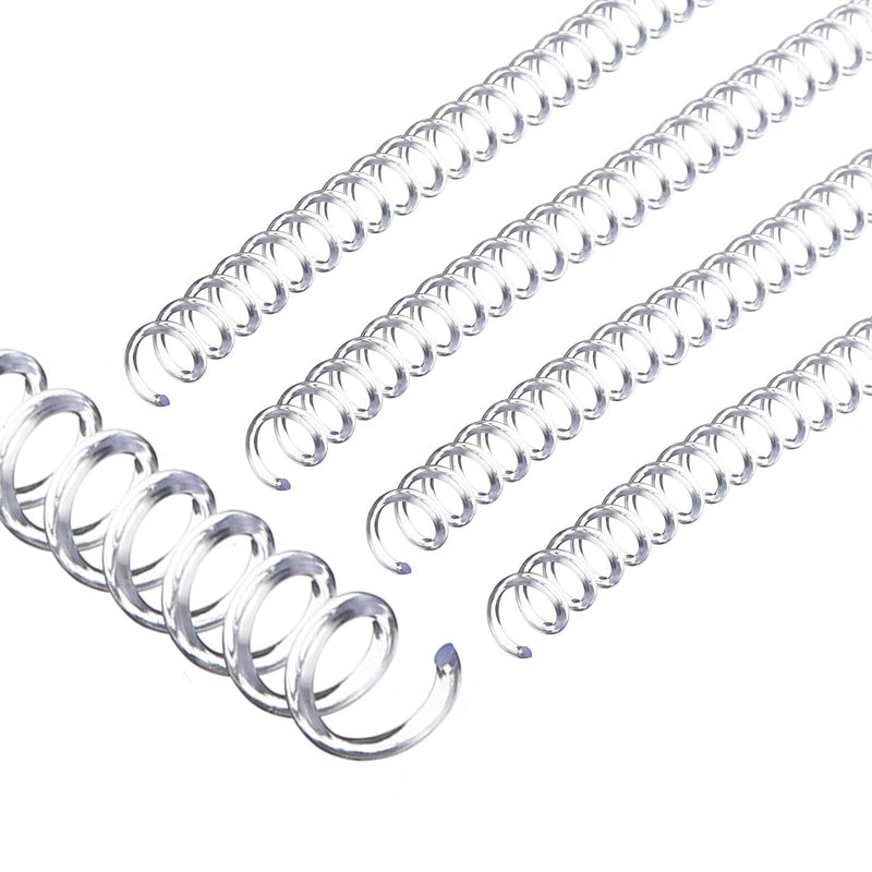 PATIKIL 6mm(1/4") Plastic Spiral Binding Coils, 50 Pcs Binding Spirals 30 Sheet Capacity 4:1 Pitch Binding Spirals for Binding Paper Sheets, Transparent 6mm(1/4")