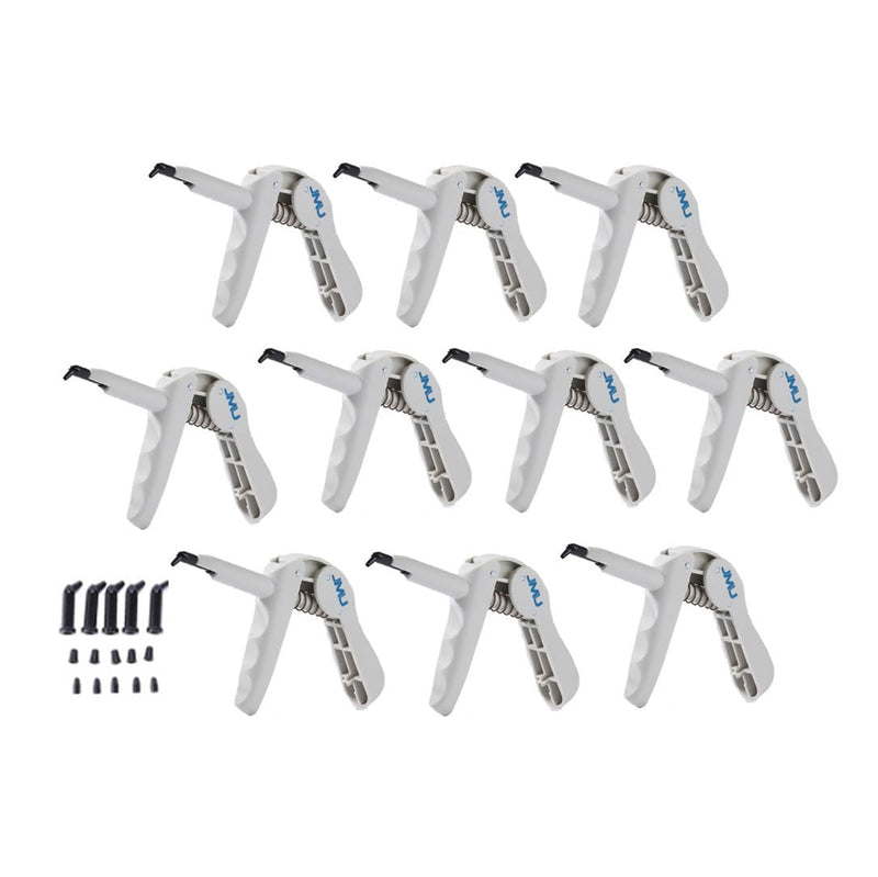 JMU 10 Pack Dental Composite Gun Dispenser Applicator Autoclavable, Comes with 50 Unidose Copsules Cartridge Tips, Plastic Caps