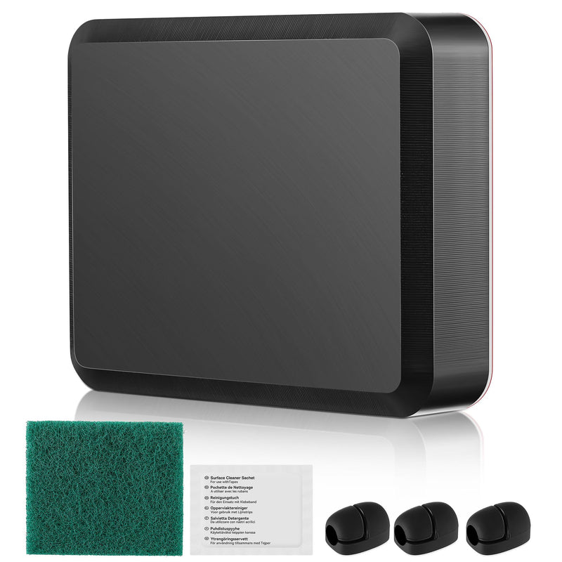 Saillong Transducer Mounting Plate Kit, 25mm Transducer Pad with Adhesive, Adhesive Mounting with Scouring Pads Cleaning Wipes, No Drill Sensor Mount(Black,4.3 x 3.5 Inch) Black 4.3 x 3.5 Inch