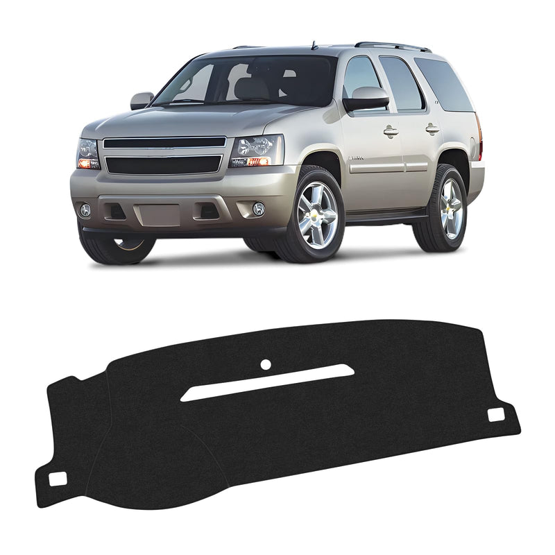 KUST Car Dash Cover for 2007-2014 Chevy Chevrolet Tahoe/Suburban,2007-13 Chevy Avalanche/Silverado 1500 2500 3500 LTZ /2007-13 GMC Sierra SLT Denali,2007-14 GMC Yukon XL(Only Fit One Glove Box) Dash Cover for Tahoe 2007-2014