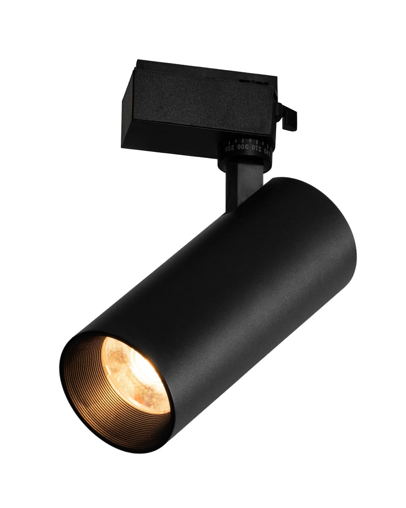 Aisilan 3-Color Adjustable LED H Track Lighting Heads 20W CRI 97 Single Circuit Indoor Track Accent Fixture Flicker-Free 1536 lm Black Spotlight for Gallery, Kitchen, Living Room