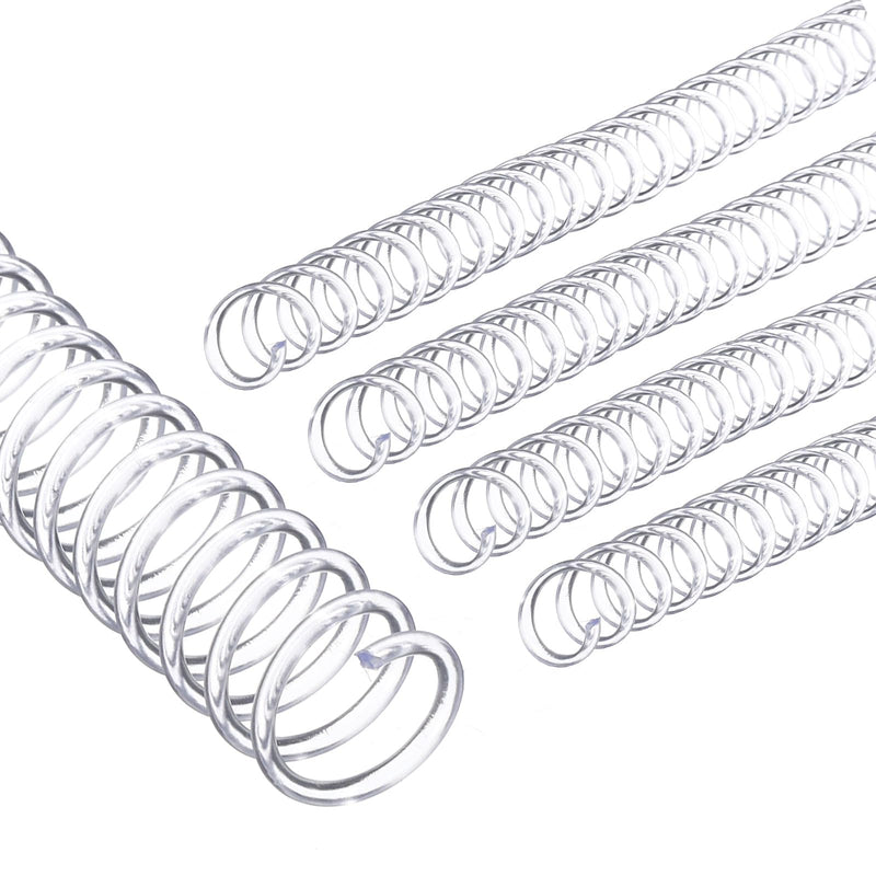 PATIKIL 20mm(3/4") Plastic Spiral Binding Coils, 50 Pcs Binding Spirals 170 Sheet Capacity 4:1 Pitch Binding Spirals for Binding Paper Sheets, Transparent 20mm(3/4")