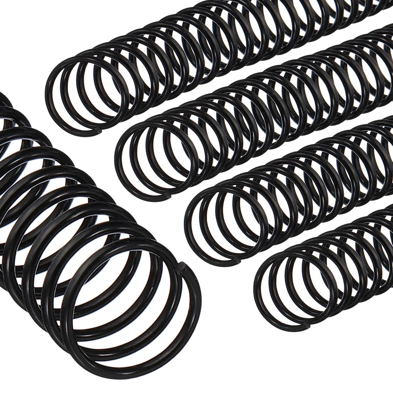 PATIKIL 16mm(5/8") Plastic Spiral Binding Coils, 25 Pcs Binding Spirals 140 Sheet Capacity 4:1 Pitch Binding Spirals for Binding Paper Sheets, Black 16mm(5/8")