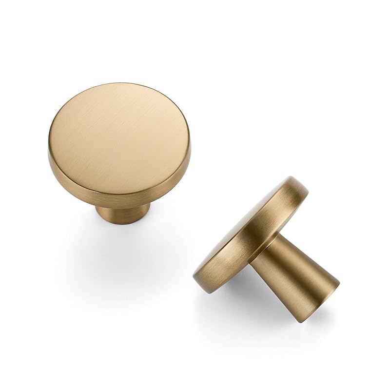 HOME EDIT 20 Pack Champagne Bronze Cabinet Knobs Zinc Round Knobs for Kitchen, Bathroom, Closet, and Dresser Round Knobs 3