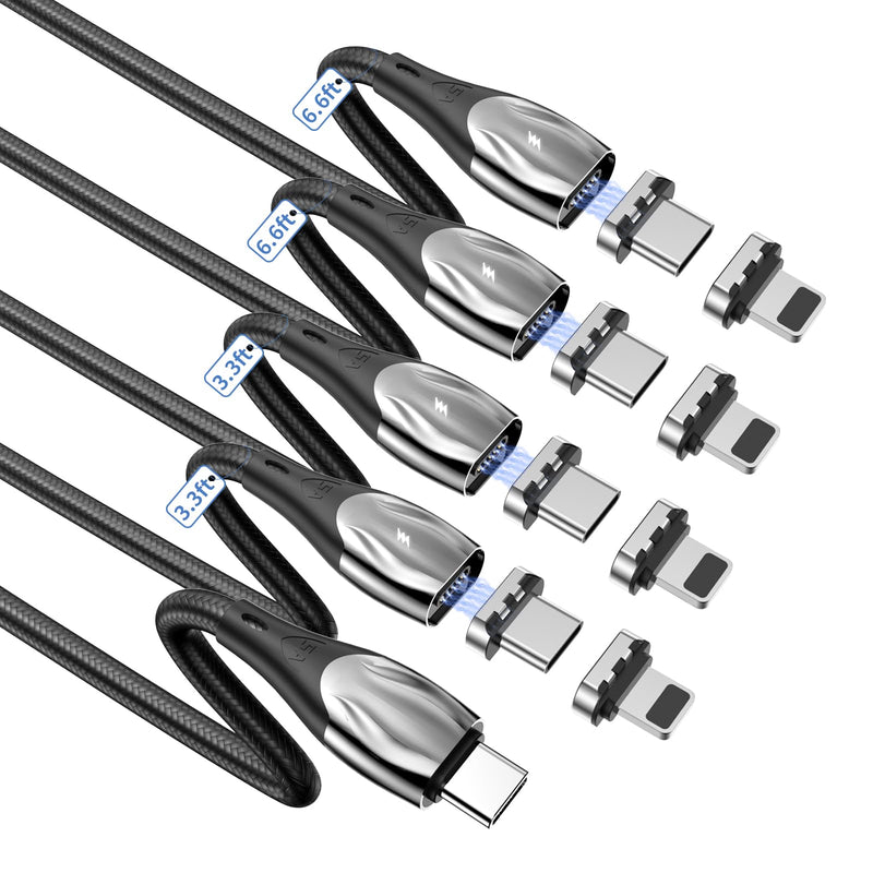100W Magnetic Charging Cable,Magnetic Right Angle USB C Cable,480Mbps Data Transfer,5A Fast Charging,Compatible with USB C Device (4, Black 5a, 100W) Grey