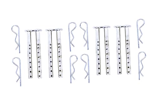 Heavy Duty Adjustable Clevis Pin Kit , 7/16 x 2.5inch Fastener Tool Zinc Steel 8 Holes W/ Matching R- Clip (8Sets) 8Sets