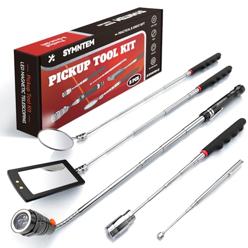 5Pcs Magnetic Pickup Tool Set, Telescoping Flashlights & Inspection Mirrors 5PCS Magnetic Tool Set