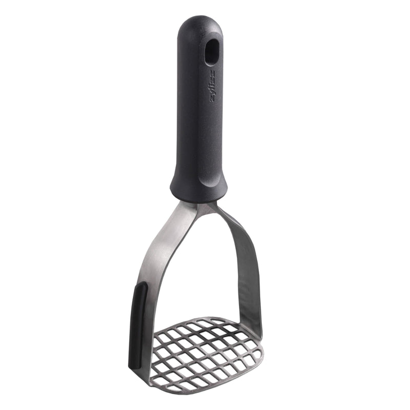 Zyliss Stainless Steel Potato Masher - Food Smasher for Potatoes, Avocados & More - Home Kitchen Essentials & Accessories - Manual Potato Masher Tool - Dishwasher-Safe Vegetable Masher - Grey New Grey