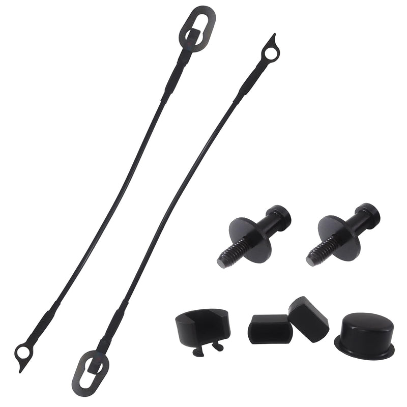 Rear Tailgate Cables Lift Gate Support Straps & Tailgate Lock Striker Latch Bolt & Hinge Bushing Kit Compatible with for Dodge Ram 1500 2500 3500 Pickup