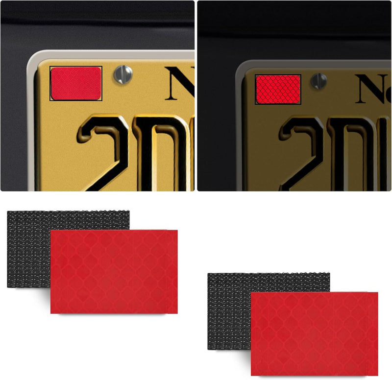 OYIXIO 2 Pieces New Jersey GDL License Plate Reflective Stickers, New Drivers Under 21 Years Old and Special Learning Permit License Plate Stickers.(Red)