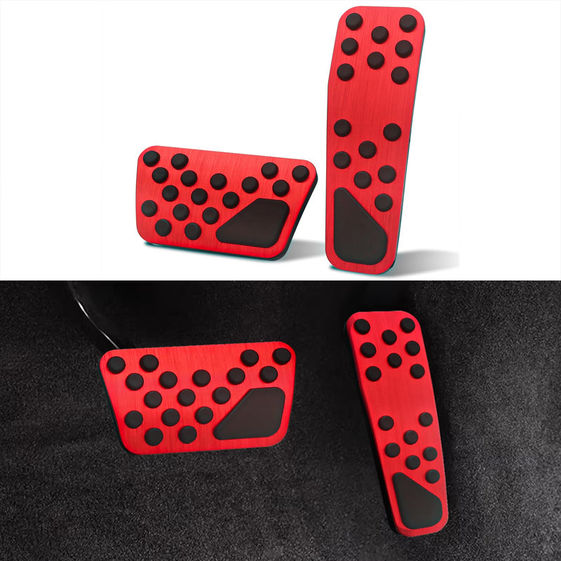 Accelerator Gas Brake Pad Cover Compatible for Dodge Challenger Foot Pedals 2008-2024, Compatible for 2011-2023 Dodge Charger Accessories, for Chrysler 300/300C 2010-2019 Pedal Cover Red