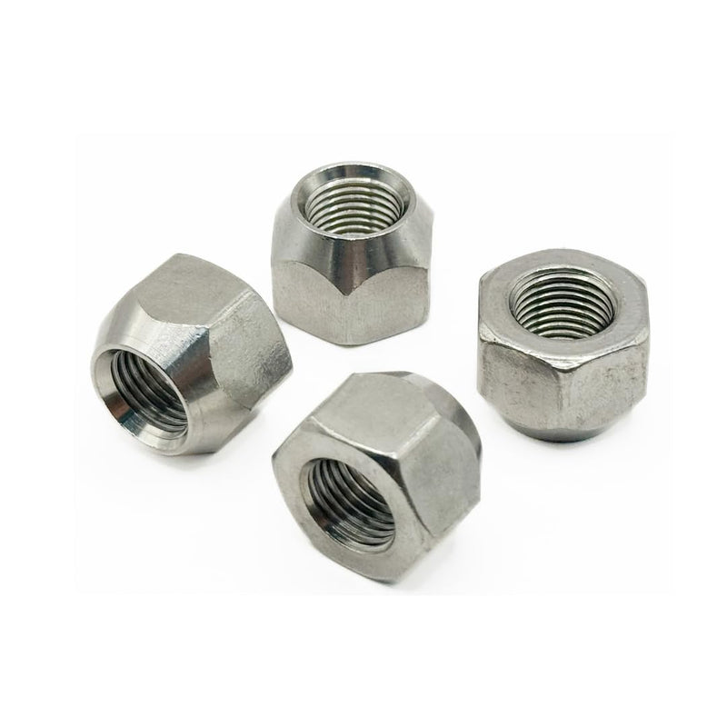 MIGHTY FASTENERS 304 Stainless Steel Open Cone Wheel Nuts, 1/2"-20 Thread, Ideal for Trailers and RVs, Corrosion Resistant, 10-Pack