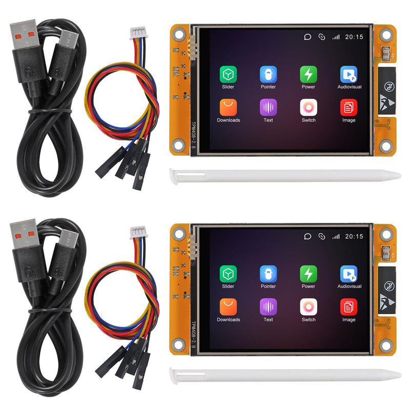ESP32 Touchscreen 2.8inch TFT LCD Display ESP-WROOM-32 ILI9341 Resistive Touch Module ESP32-2432S028R Bluetooth WiFi Dual Core Development Board 240 * 320 for Arduino (2pcs) 2pcs